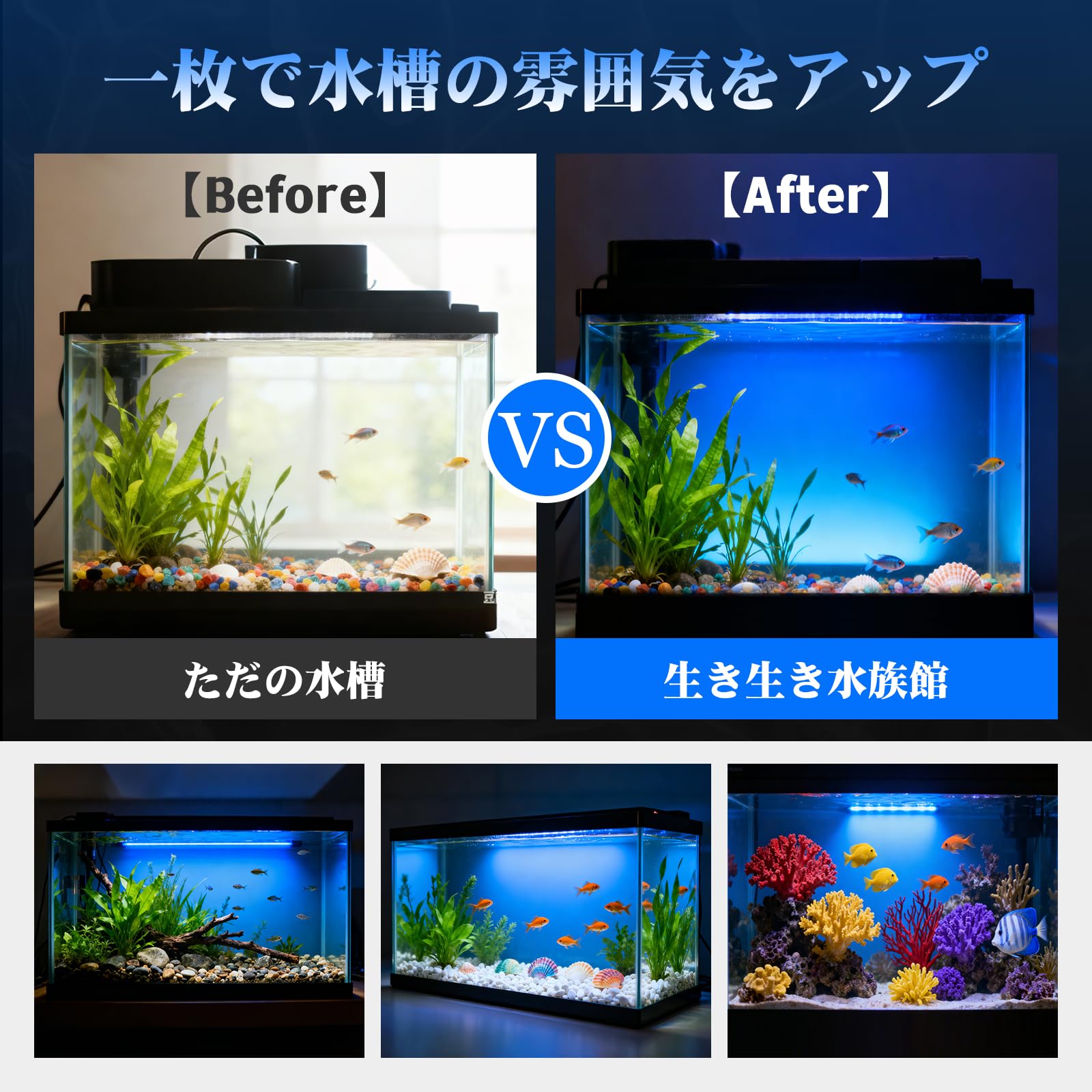 Amazon.co.jp: MXBAOHENG 水槽バックスクリーン RGB 水槽ライト LED